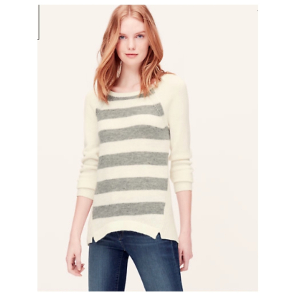 NWOT LOFT Stripeblock Sweater Tunic, Size M